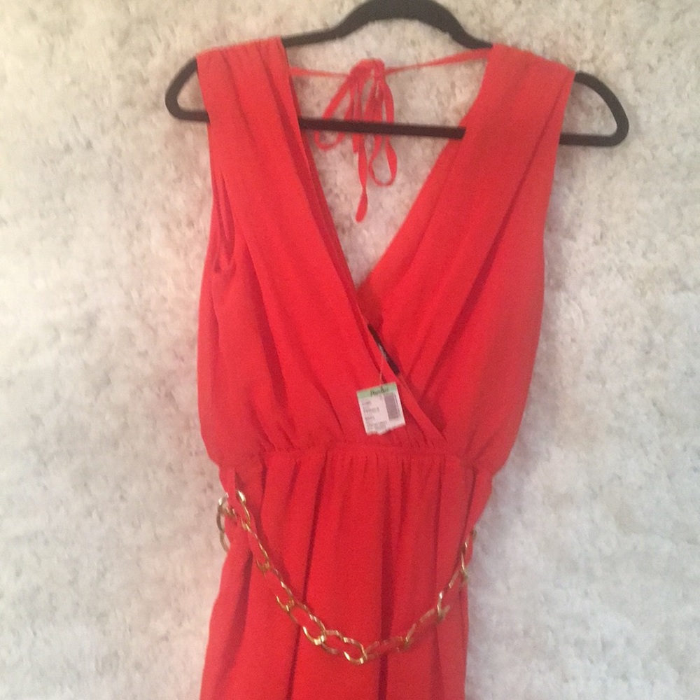 Coral color one piece jumper brand new